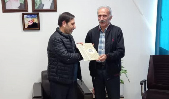 مراسم تقدیر از همکار انتظامات دانشکده به پاس سی و پنج سال خدمت صادقانه