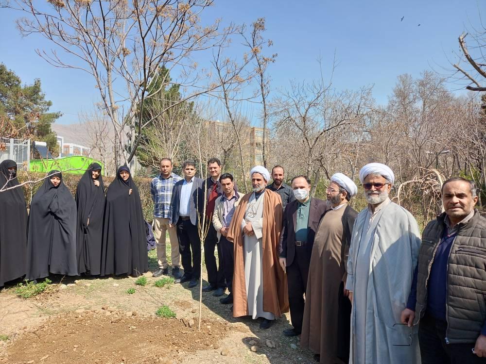 درختکاری در دانشکده الهیات و معارف اسلامی با حضور دکتر حسام الدین خلعتبری، رییس دانشکده الهیات و معارف اسلامی